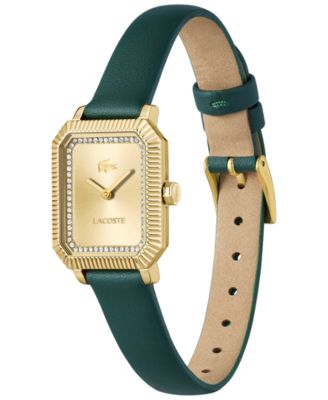 Women's Parisienne Green Leather Strap Watch, 28.3 x 20.7mm