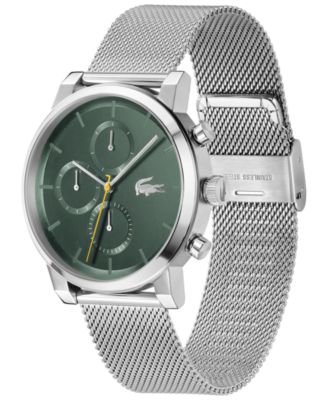 Men's Replay Silver Tone Stainless Steel Mesh Bracelet Watch, 44mm