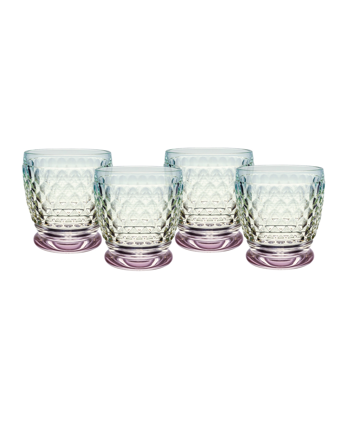 Villeroy & Boch Boston Pearl Crystal Double Old Fashioned Glasses, Set Of 4