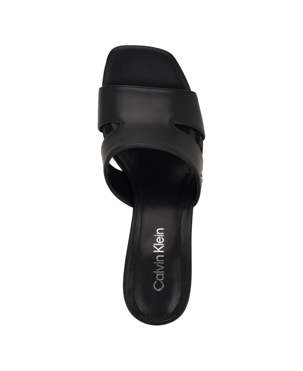 Calvin Klein Valery Block Heel Slide Sandal In Black