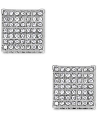 Diamond Pav&eacute; Square Stud Earrings (1/2 ct. t.w.) in 14k White Gold