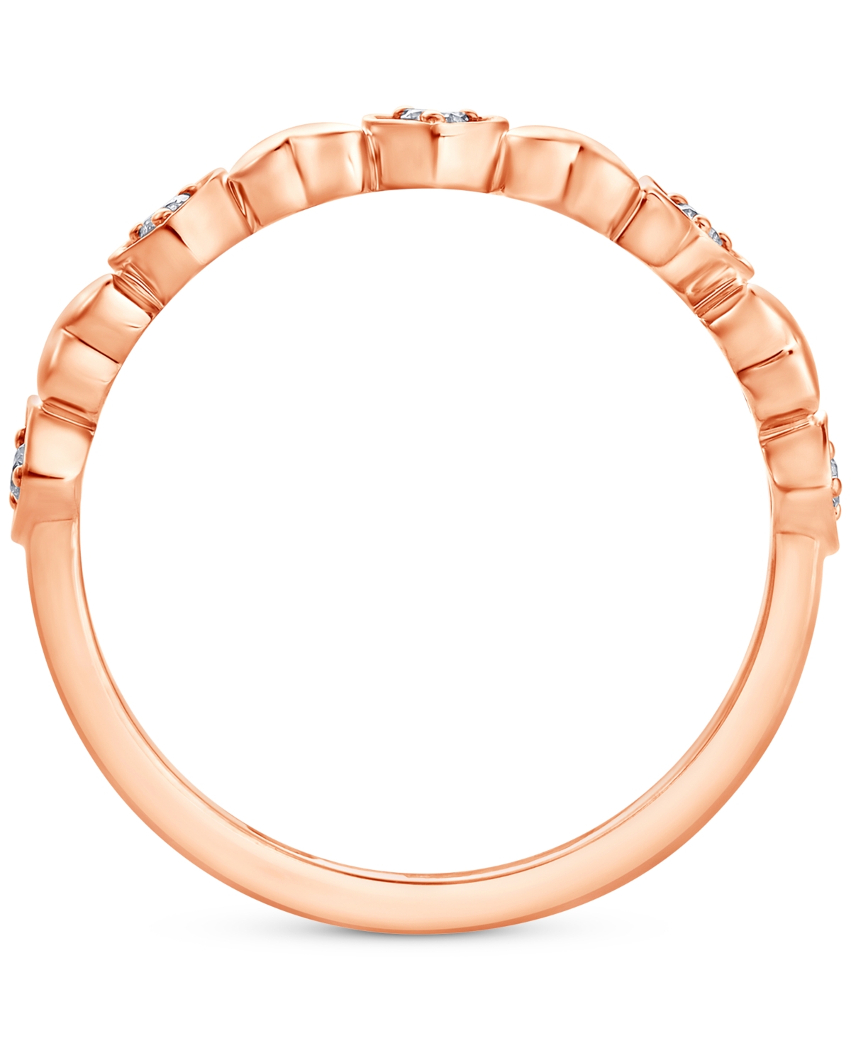 Macy's Diamond Heart Ring (1/10 Ct. T.w.) In 10k Rose Gold In Rose Gold