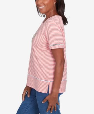 Women's Classic Daisy Knit Striped Top