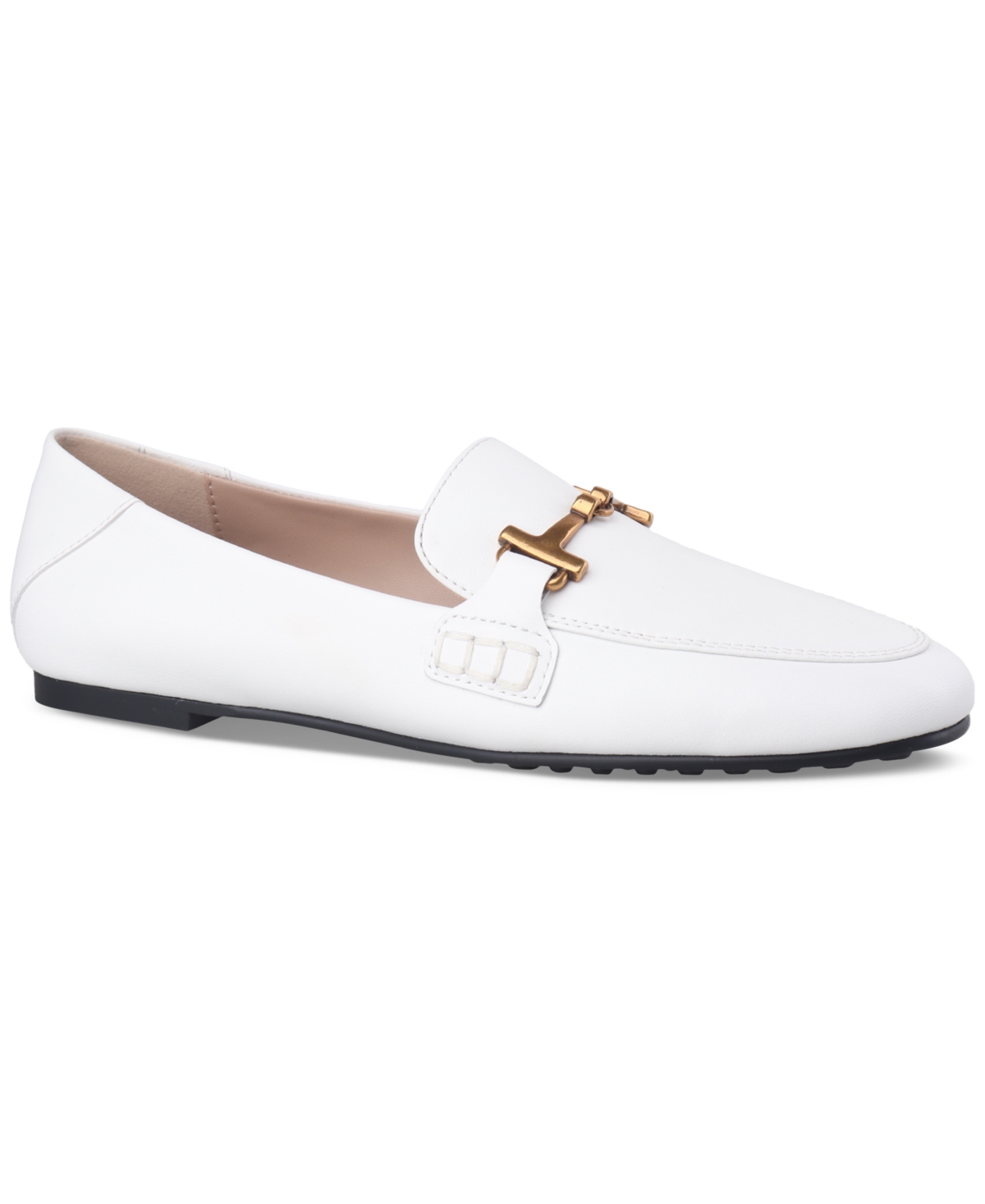 Giani Bernini Women's Beckhamm Memory Foam Slip On Loafers, Created For Macy's In White Leather