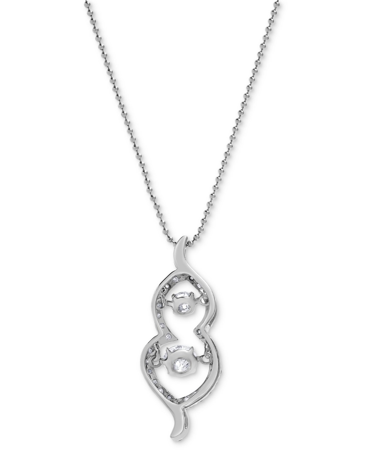 Macy's Diamond Pendant Necklace (1/2 Ct. T.w.) In 14k White Gold In White Gold