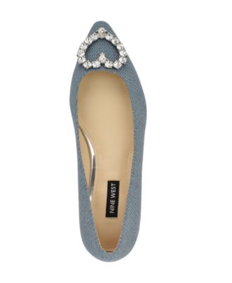 Women's Hearts Rhinestone Pointy Toe Flats