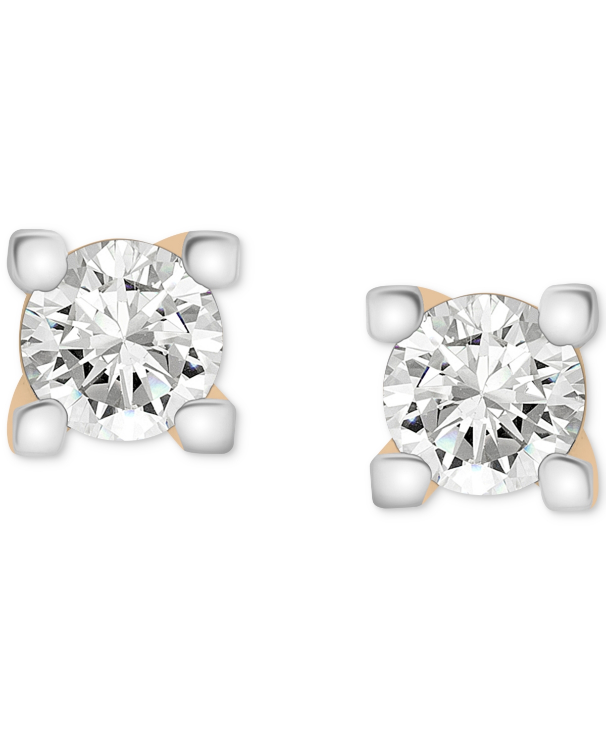 Macy's Diamond Stud Earrings (1/2 Ct. T.w.) In 14k Yellow Gold In Yellow Gold