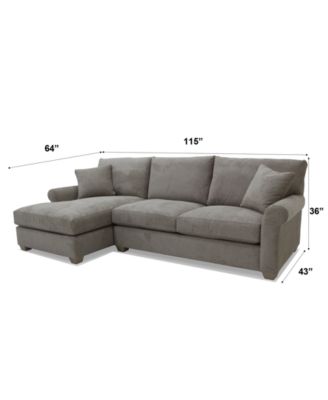 Reiter 2-Pc. Fabric Sectional Sofa, Exclusively at Macy's