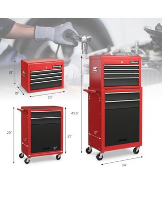 6-Drawer Rolling Tool Chest Lockable Tool Box and Storage Cabinet Garage Workshop