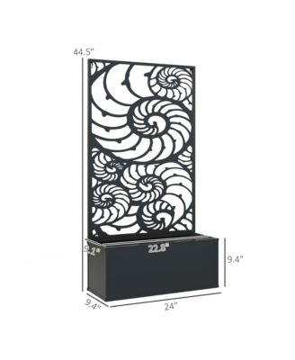 Garden Box with Privacy Panel, Outdoor Planter Box for Garden