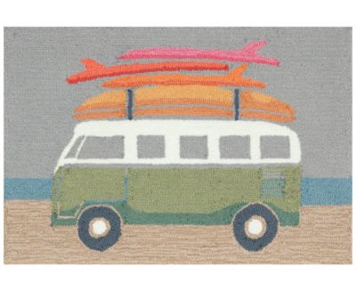 Liora Manne Frontporch Van Life Rug Collection In Aqua