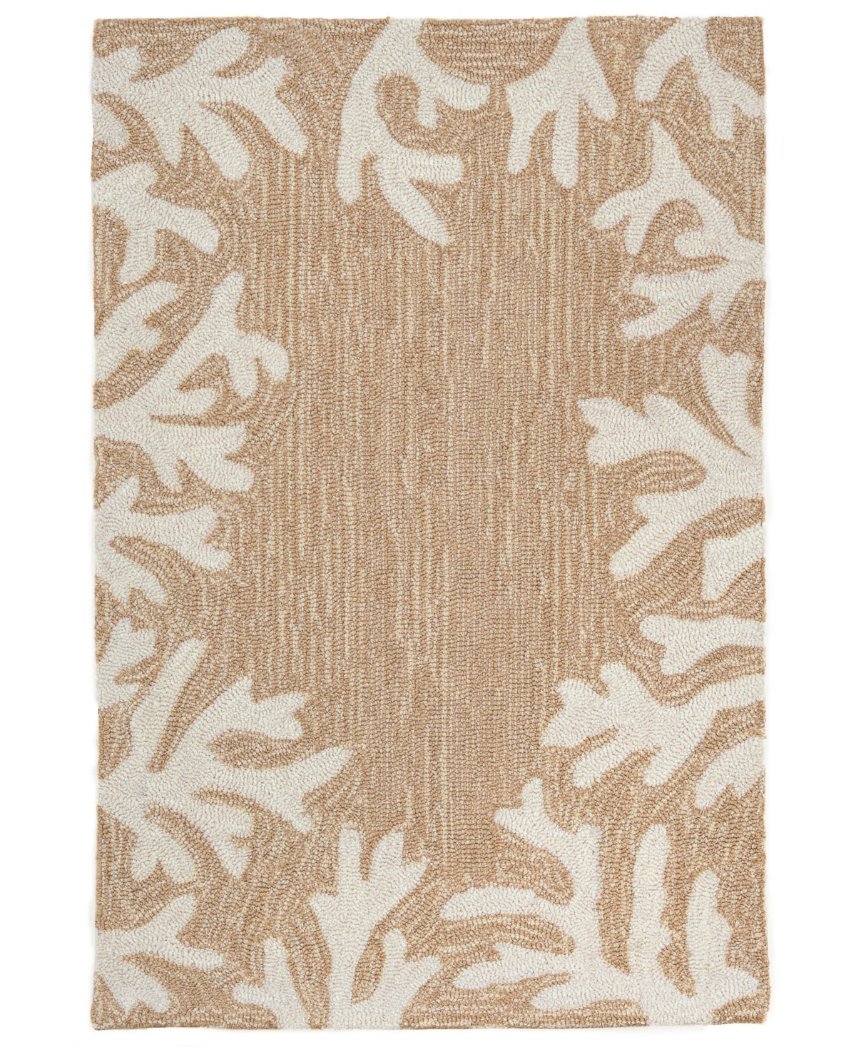 Liora Manne Capri Coral Border 1'8"x2'6" Area Rug In Neutral