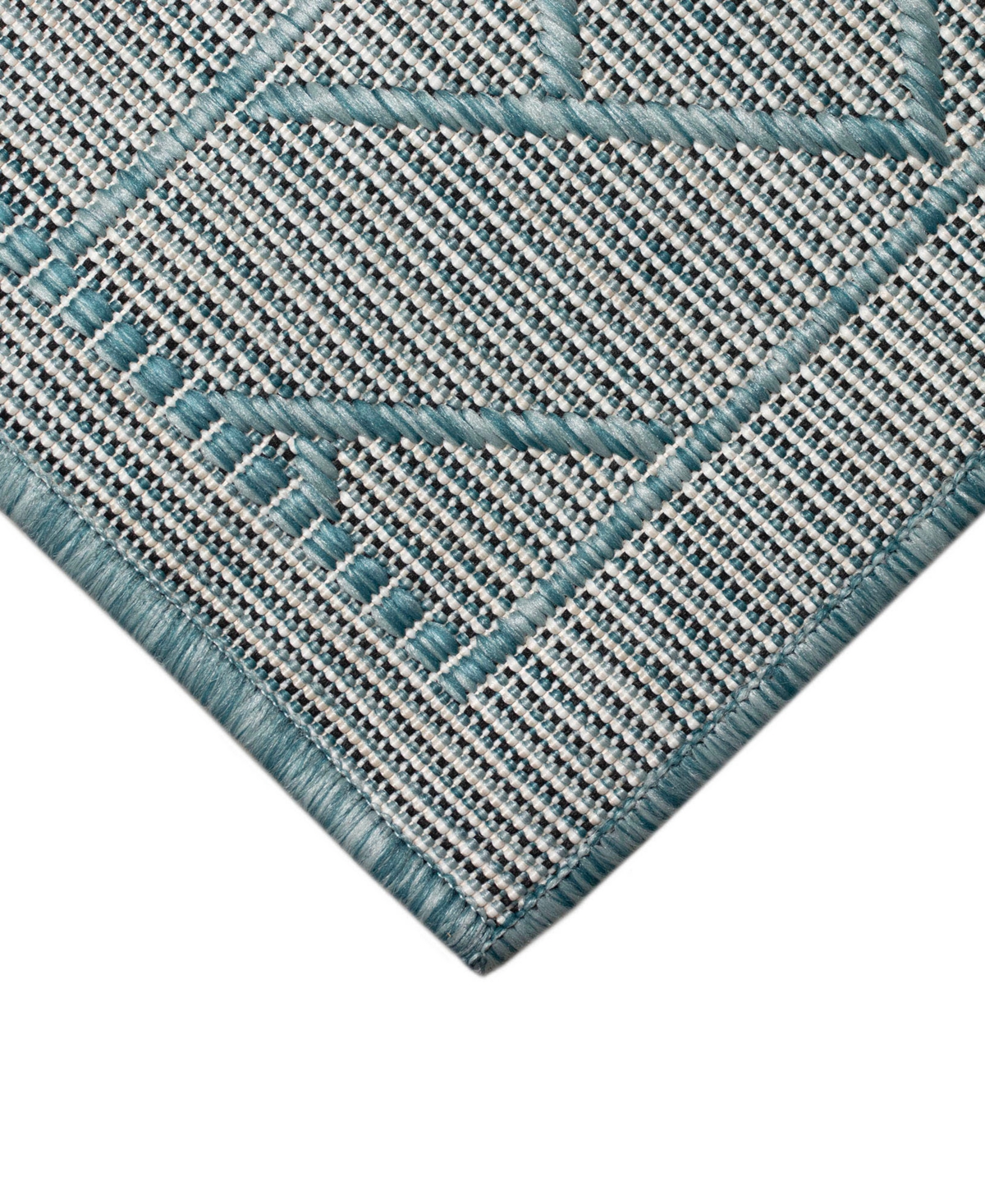 Liora Manne Carmel Pyramid 1'11"x7'6" Runner Area Rug In Aqua