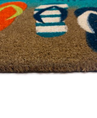 Shop Liora Manne Natura Flip Flops Rug Collection In Ocean