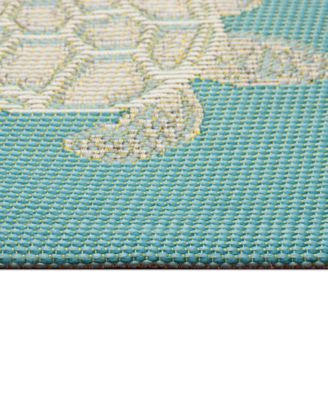 Liora Manne Esencia Turtle Stars Rug Collection In Aqua
