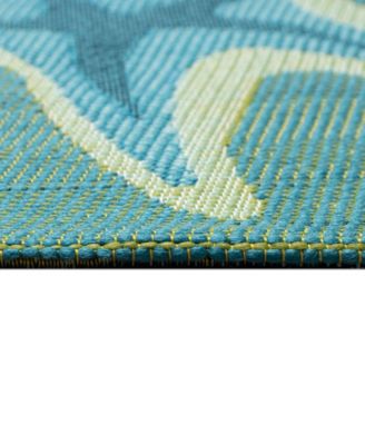 Liora Manne Marina Starfish Song Rug Collection In Aqua