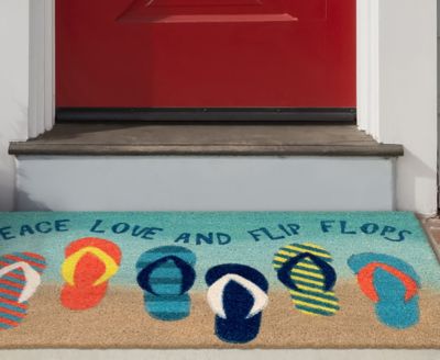 Shop Liora Manne Natura Flip Flops Rug Collection In Ocean