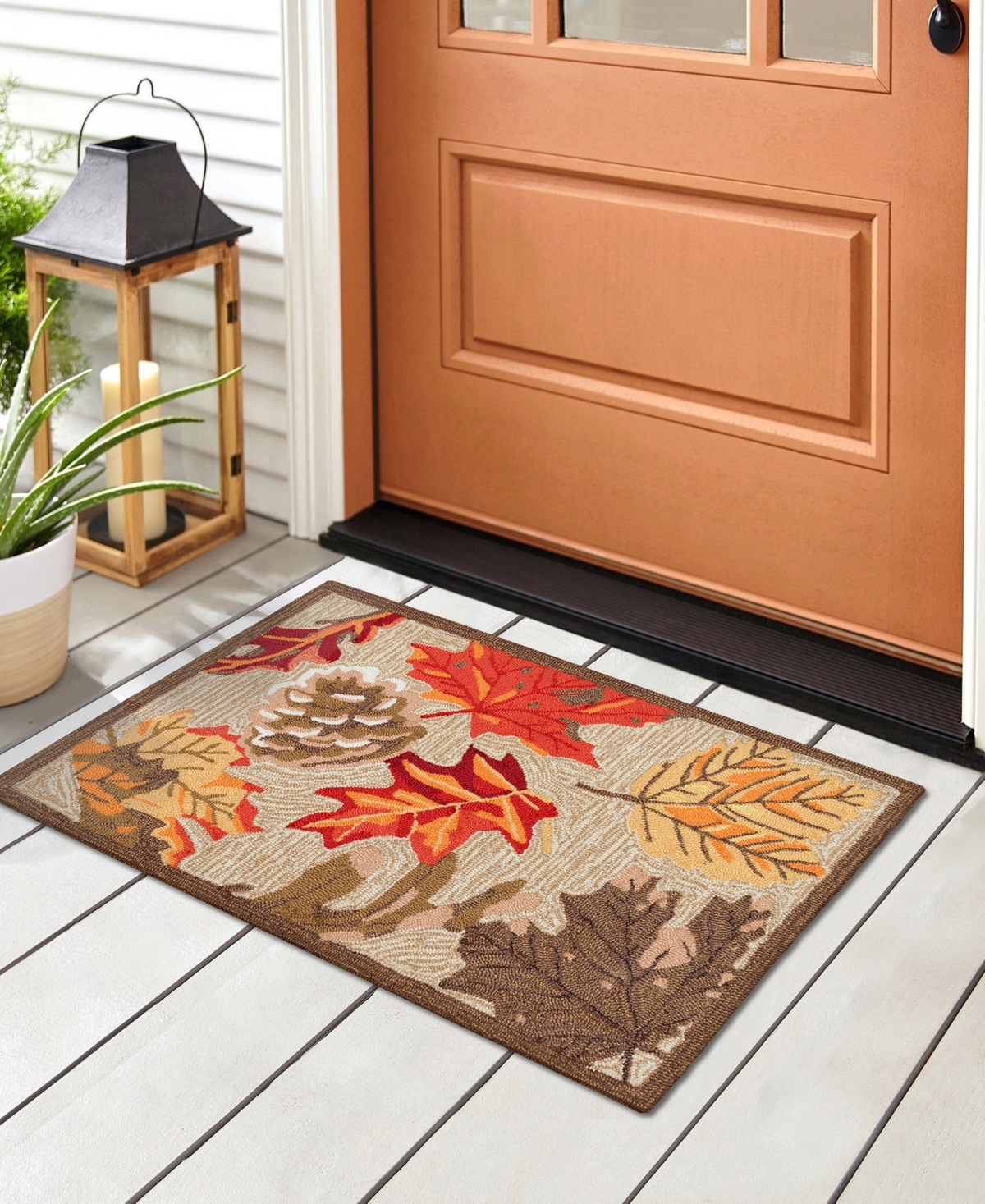 Liora Manne Ravella Falling Leaves 2'x3' Area Rug In Tan