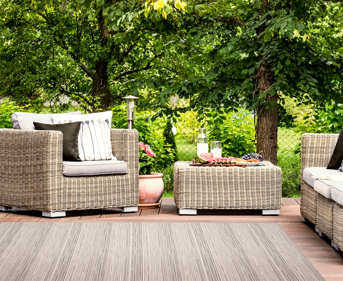 Liora Manne Miranda Tweed Stripe 4'10"x7'6" Area Rug