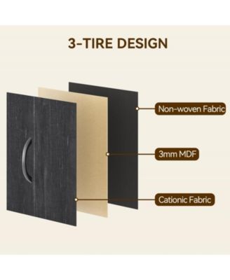 1Pc Fabric/Metal (with wooden top) 15-Drawer Tall Storage Dresser Organizer Cabinet