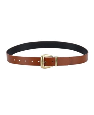 Women's Reversible Western-Style Buckle Leather Belt