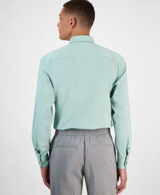 Men's Regular-Fit Temperature Regulating Solid Dress Shirt, Created for Macy's