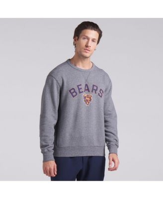 Men's Heather Gray Chicago Bears Loop Terry Pullover Sweatshirt