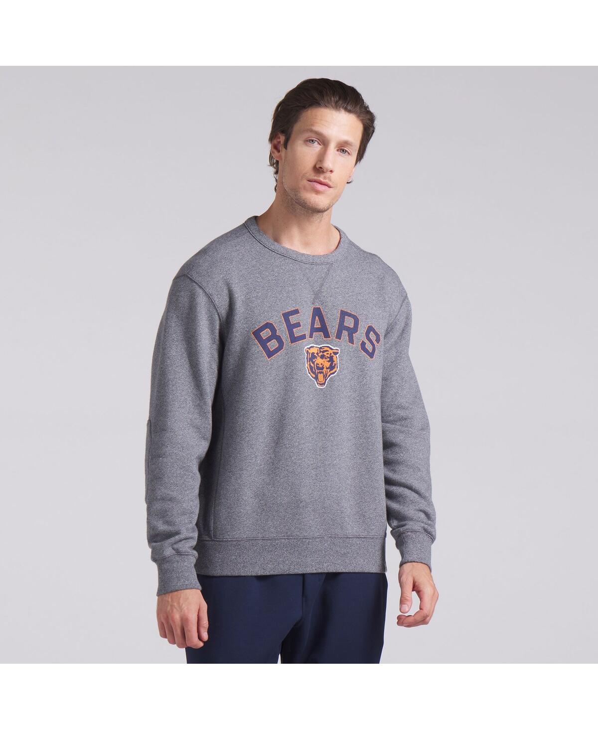 Fanatics Men's Heather Gray Chicago Bears Loop Terry Pullover Sweatshirt In Heather Gray