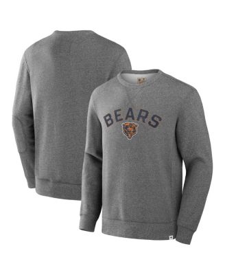 Fanatics - Men's Heather Gray Chicago Bears Loop Terry Pullover Sweatshirt