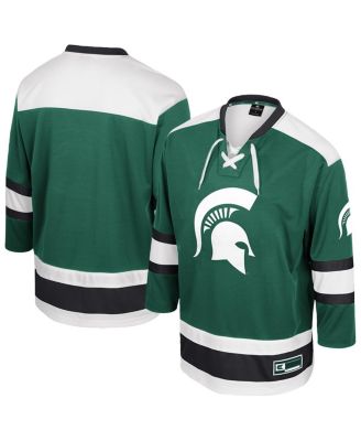 Colosseum - Men's Green Michigan State Spartans Athletic Machine Fashion Hockey Jersey