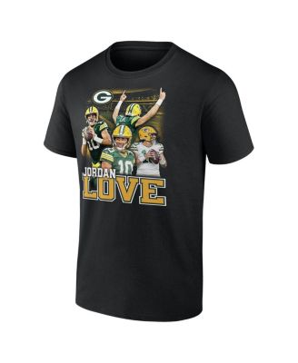 Jordan Men's Love Black Green Bay Packers Notorious Player Graphic T-Shirt