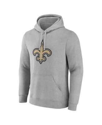 Men's Heather Gray New Orleans Saints Deliver Fleece Pullover Hoodie