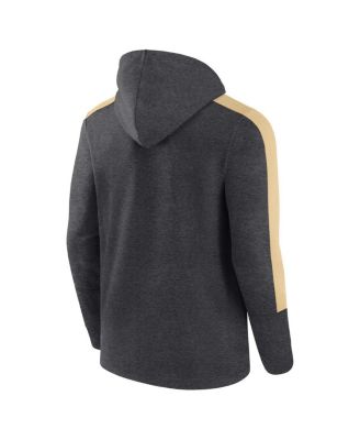 Men's Heather Charcoal New Orleans Saints Gains Full-Zip Hoodie