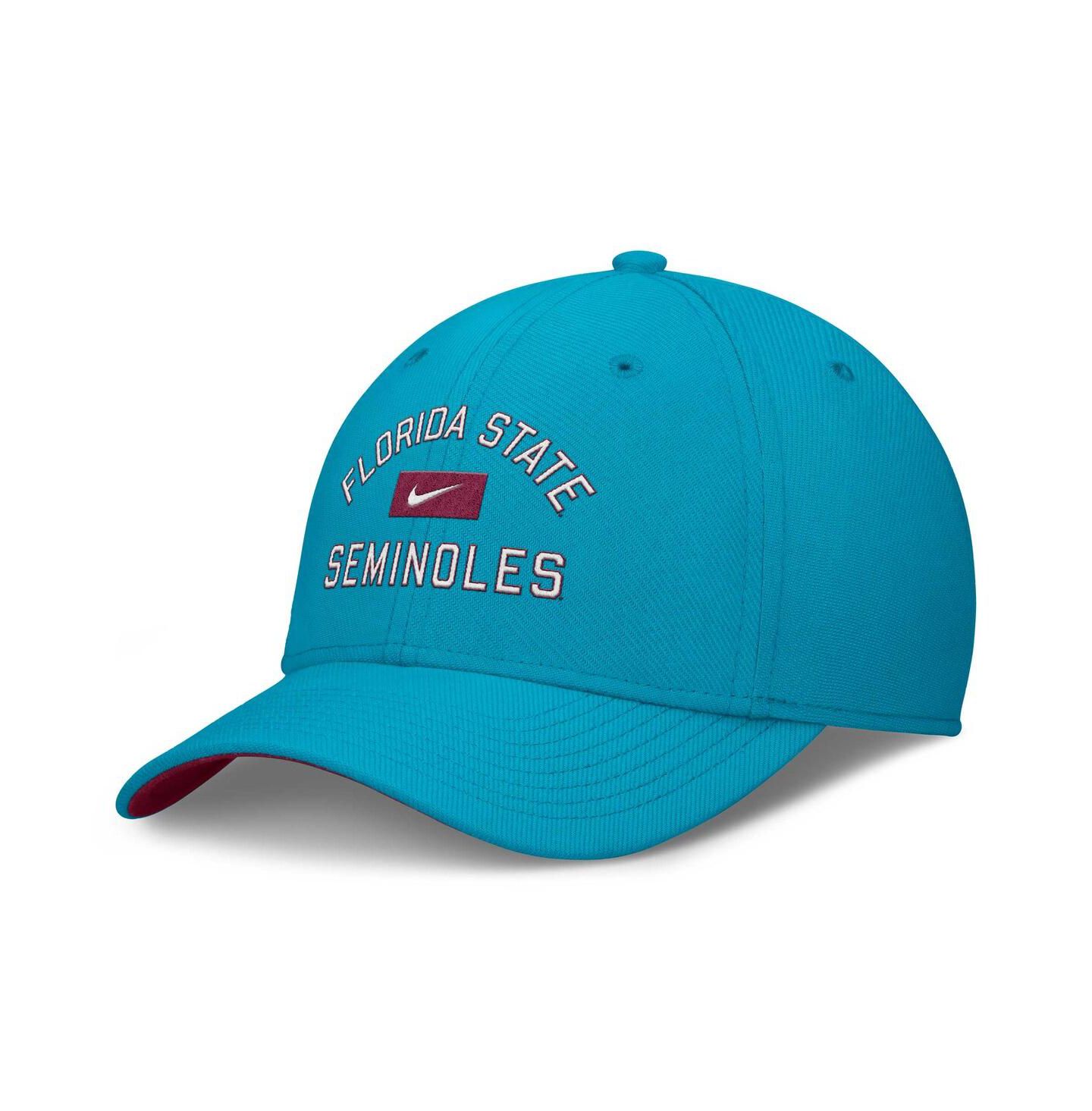 Мужская кепка Nike Turquoise Florida State Seminoles Swoosh Flex Hat — фото 1