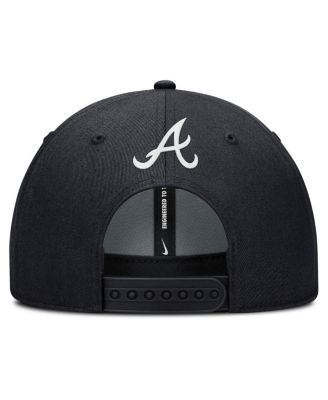 Men's Navy Atlanta Braves Rise Gaberdine Adjustable Hat