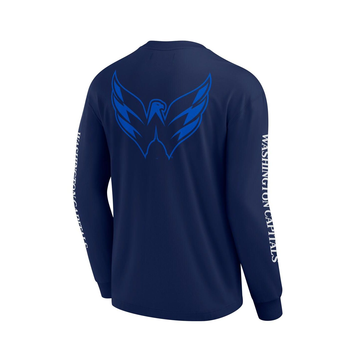 Мужская футболка Fanatics Navy Washington Capitals Elements Strive Long Sleeve — фото 2
