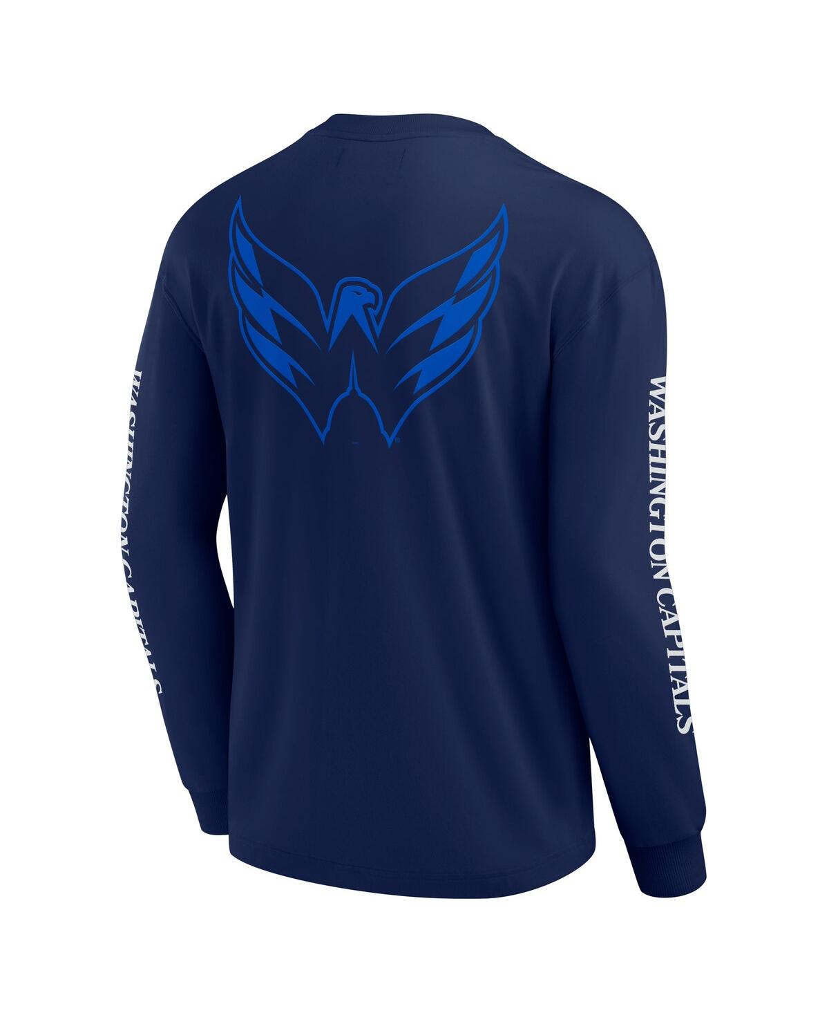 Fanatics Men's Navy Washington Capitals Elements Strive Long Sleeve T-shirt In Navy