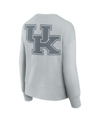 Women's Gray Kentucky Wildcats Supersoft Flow Fleece Pullover Sweatshirt
