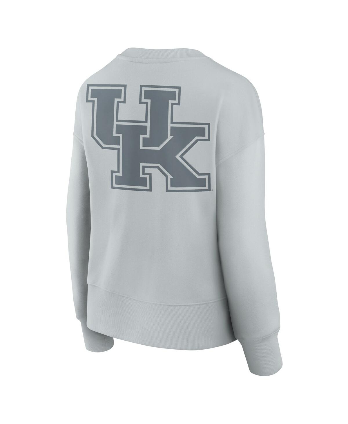 Fanatics Women's Gray Kentucky Wildcats Supersoft Flow Fleece Pullover Sweatshirt In Gray