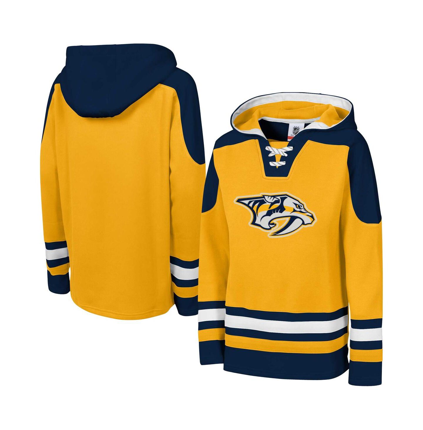 Детское худи Outerstuff Gold Nashville Predators Must Have Home V-Neck Pullover — фото 1