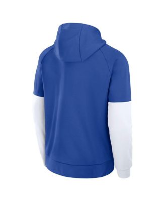 Men's Royal Duke Blue Devils Fitness Raglan Performance Pullover Hoodie