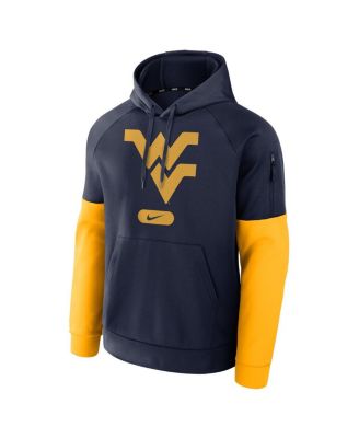 Men's Navy West Virginia Mountaineers Fitness Performance Pullover Hoodie