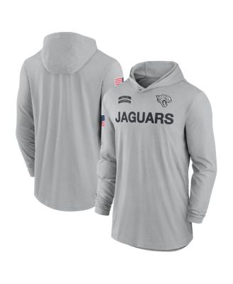 Nike - Men's Gray Jacksonville Jaguars 2024 Salute to Service Lightweight Performance Long Sleeve Hooded T-Shirt