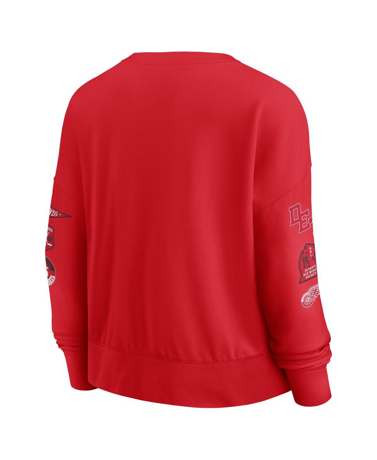 Fanatics Women's Red Detroit Red Wings Go Team Pullover Sweatshirt In Red