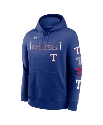 Men's Royal Texas Rangers Club Stack Pullover Hoodie