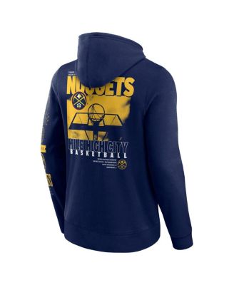 Men's Navy Denver Nuggets Game Time Crossover Pullover Hoodie
