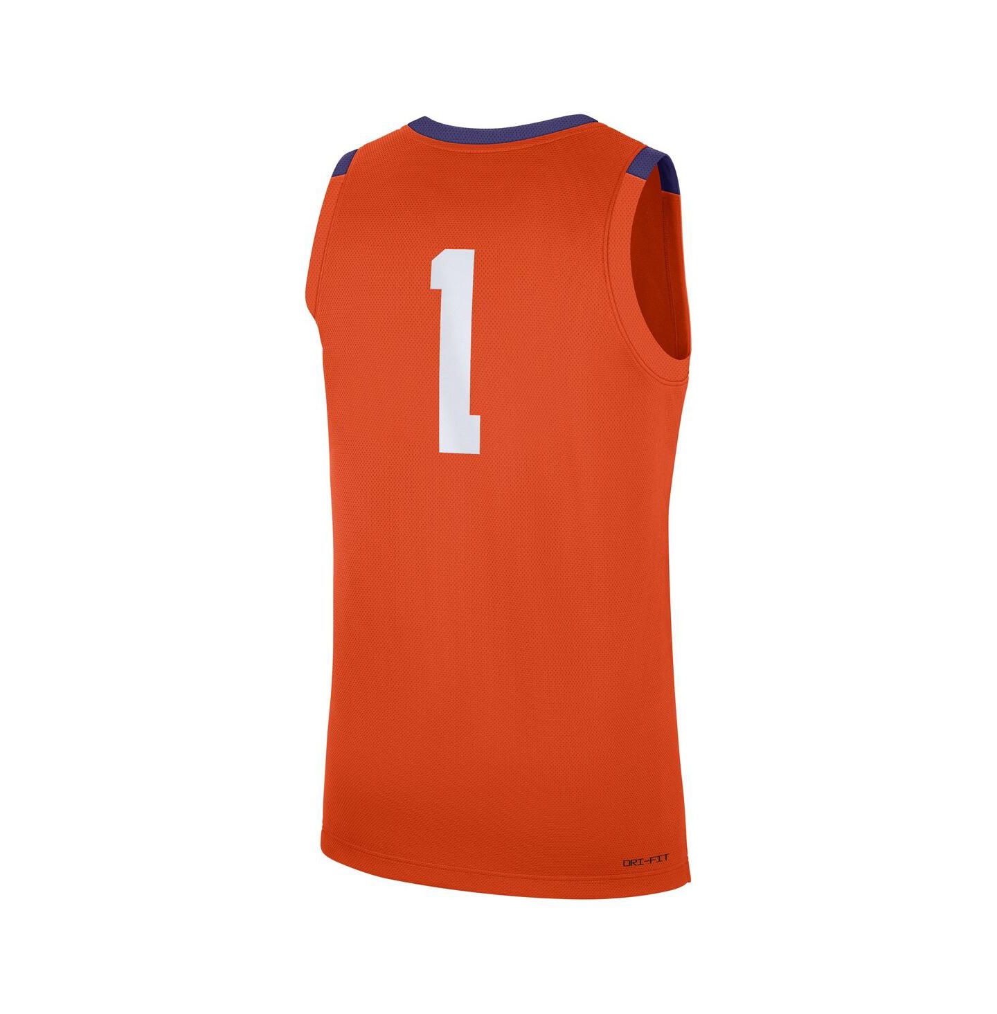 Мужской топ Nike 1 Orange Clemson Tigers Road Replica Jersey — фото 3