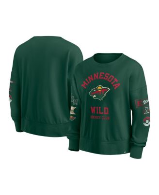 Fanatics - Women's Green Minnesota Wild Go Team Pullover Sweatshirt