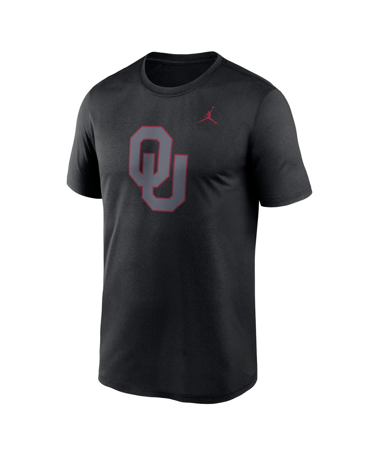 Jordan Men's Black Oklahoma Sooners Color Pop Logo Legend T-shirt In Black