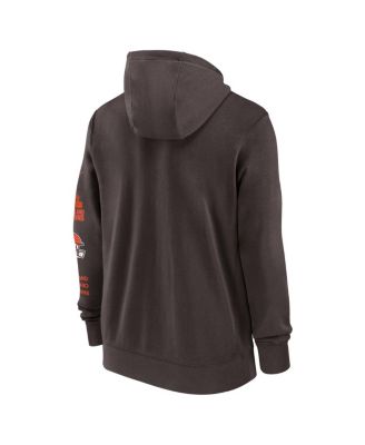 Men's Brown Cleveland Browns Club Full-Zip Hoodie Jacket
